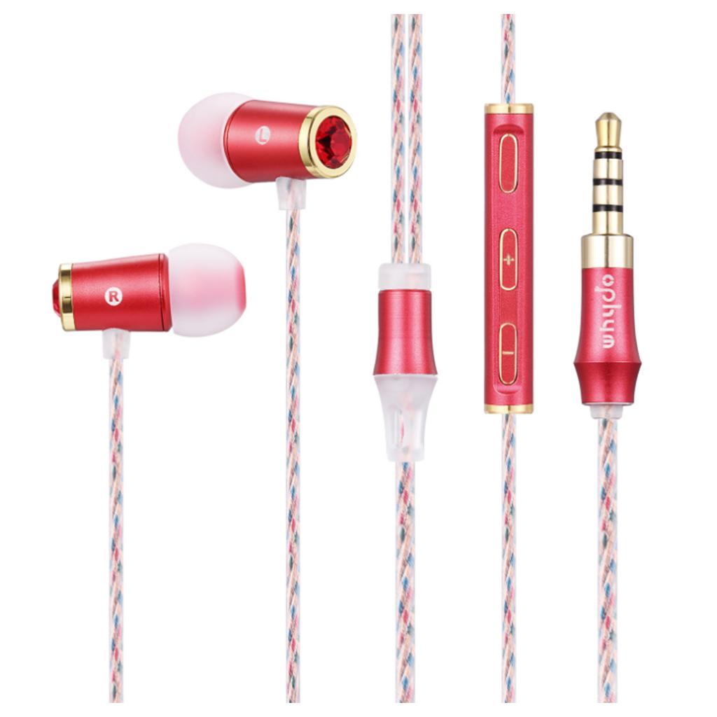1.2m Wired Earphone In Ear Earbuds Earpiece Metal HiFi Headphones