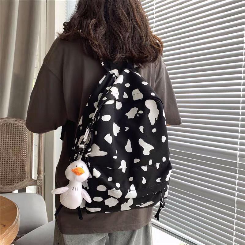 Balo Bò Sữa Siu Hot- Balo Unisex Uzzlang Nam Nữ