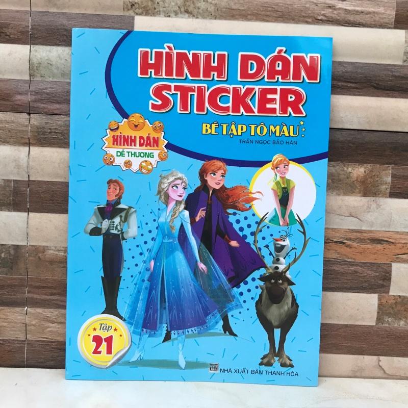 Hình dán STICKER bé tập tô màu