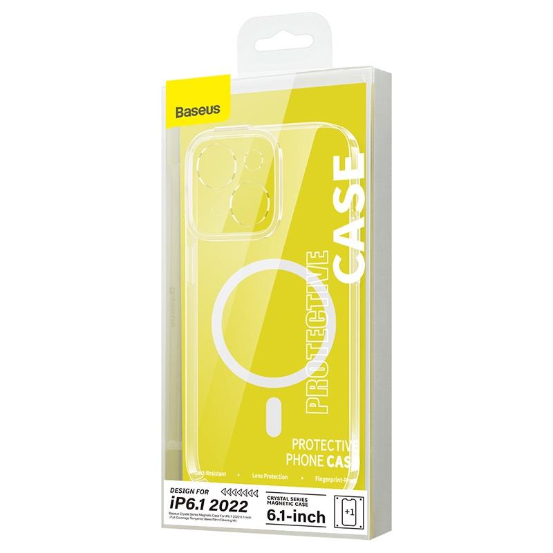 Ốp lưng nhựa hỗ trợ sạc từ tính Baseus Crystal Series Magnetic Case For I.P 14