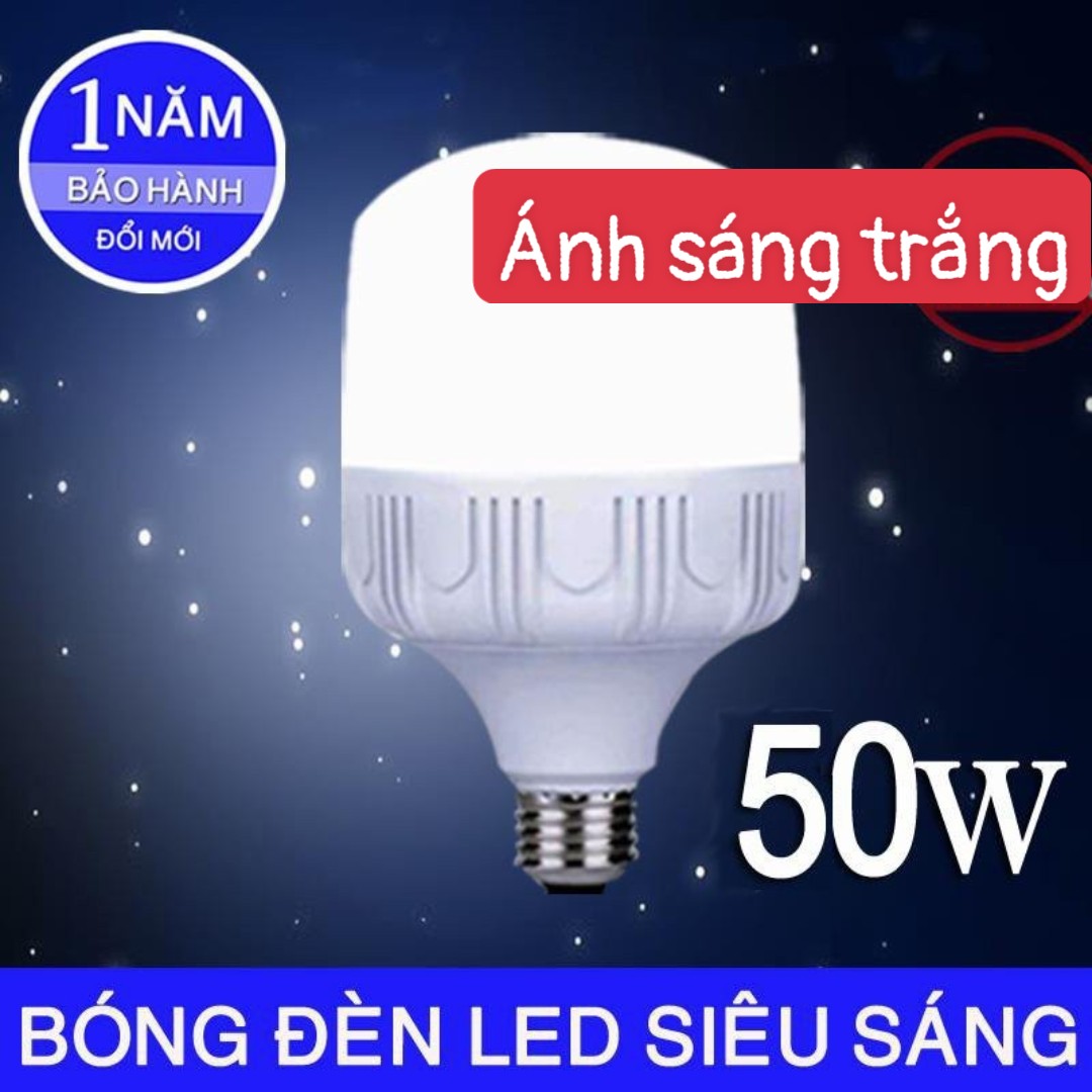 bóng đèn 50w siêu sáng ánh sáng trắng