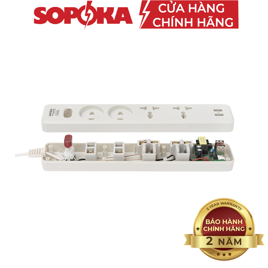 Ổ cắm điện đa năng SOPOKA Có USB 27W 4U1 4U2 an toàn tiện lợi