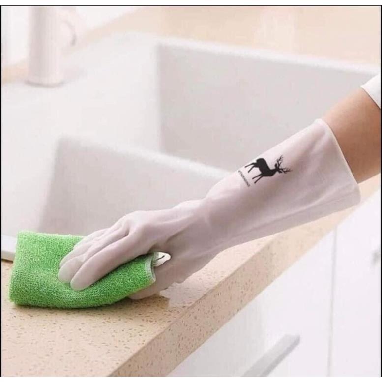 Găng Tay Cao Su Con Hươu Siêu Dai Rửa chén bát, giặt giũ siêu bền