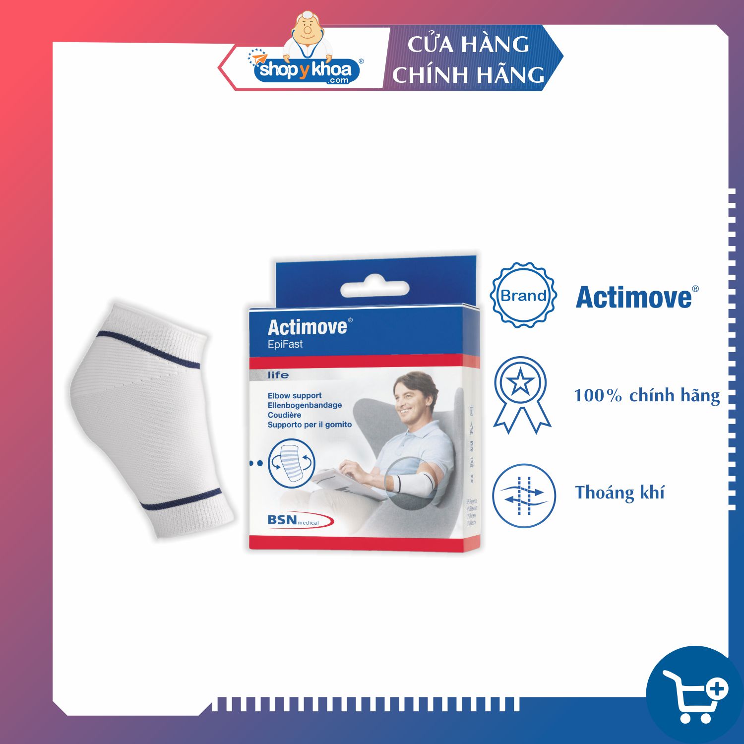 Băng khuỷu tay chấn thương chỉnh hình và thể thao cao cấp Actimove Epifast