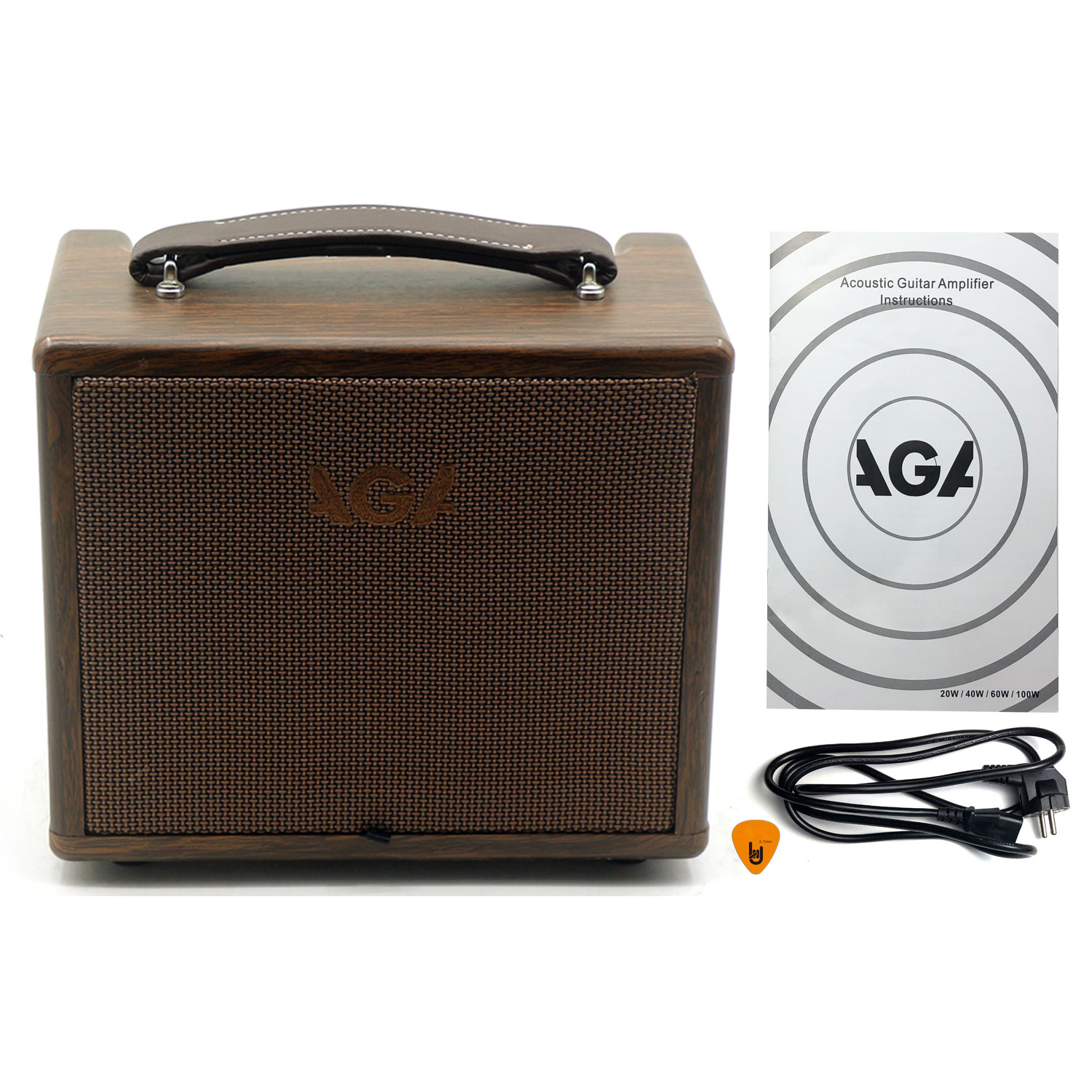 [Bluetooth, Có Khay Pin] Ampli Đàn Guitar Acoustic AGA SC-X1P Thế hệ mới thay cho SC20B Amplifier SCX1P Hàng Chính Hãng - Kèm Móng Gẩy DreamMaker