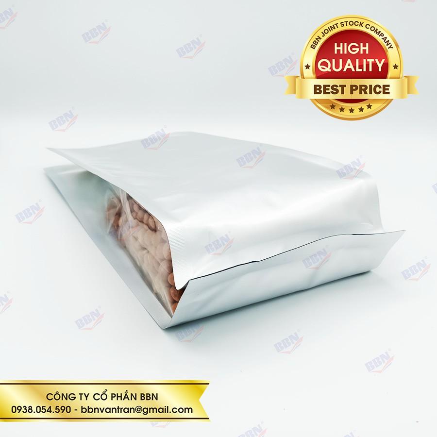 Túi nhôm 4 biên hông trong 14*30cm đựng 500gr