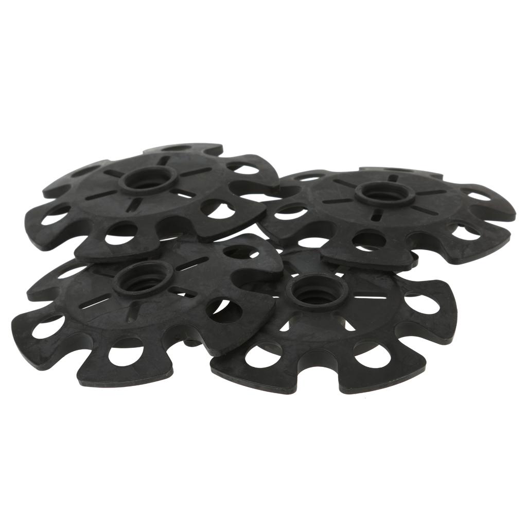 4pcs Replacement Rubber Snowflake Snow Basket for Hiking Trekking Pole Stick