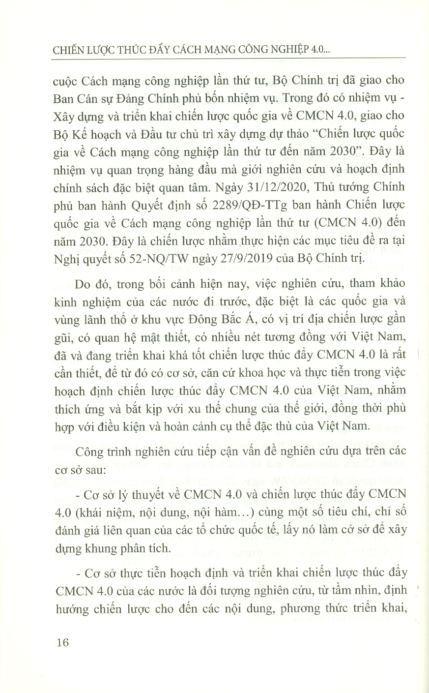 Chiến Lược Thúc Đẩy Cách Mạng Công Nghiệp 4.0 Ở Nhật Bản, Hàn Quốc, Đài Loan - Hàm Ý Chính Sách Cho Việt Nam