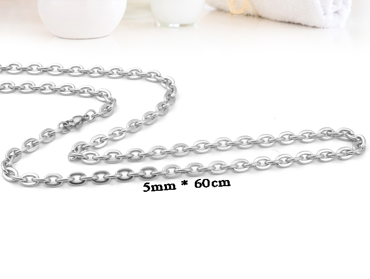 Dây chuyền xích trơn inox nam nữ cá tính