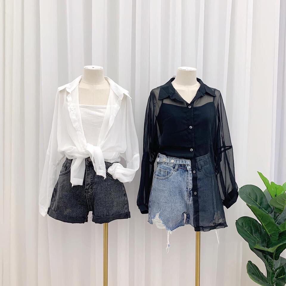 Áo sơ mi voan tay dài - Hot Trend 2022