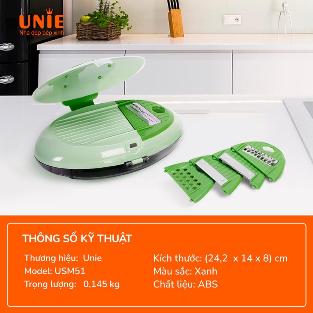 Bộ xay cắt thực phẩm đa năng Unie UMS51, Thay thế 5 dụng cụ cắt thái thực phẩm,Tạo hình rau củ dễ dàng,chất liệu cao cấp - hàng chính hãng