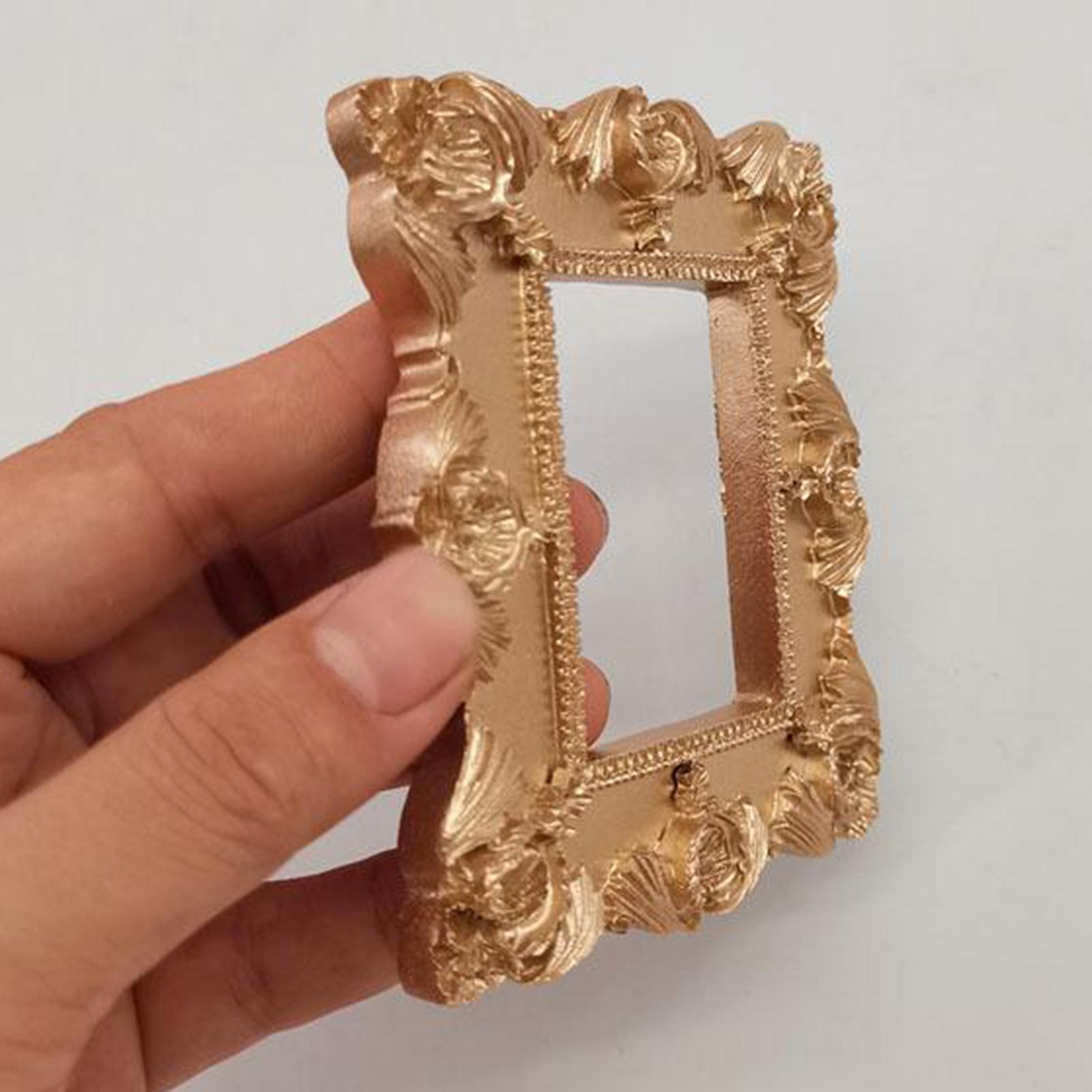 4-10pack Vintage Photo Frame Carved Lace Resin Mini Picture Frame Photo Props