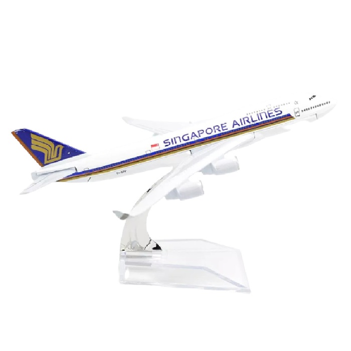 Mô hình máy bay tĩnh B747 Singapore Airlines 16cm