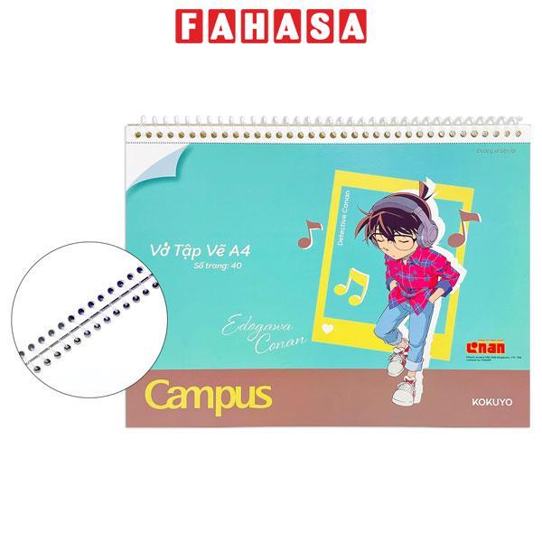 Vở Vẽ Conan A4 - 40 Trang 100gsm - Campus SKB-A4CON-07 - Edogawa Conan