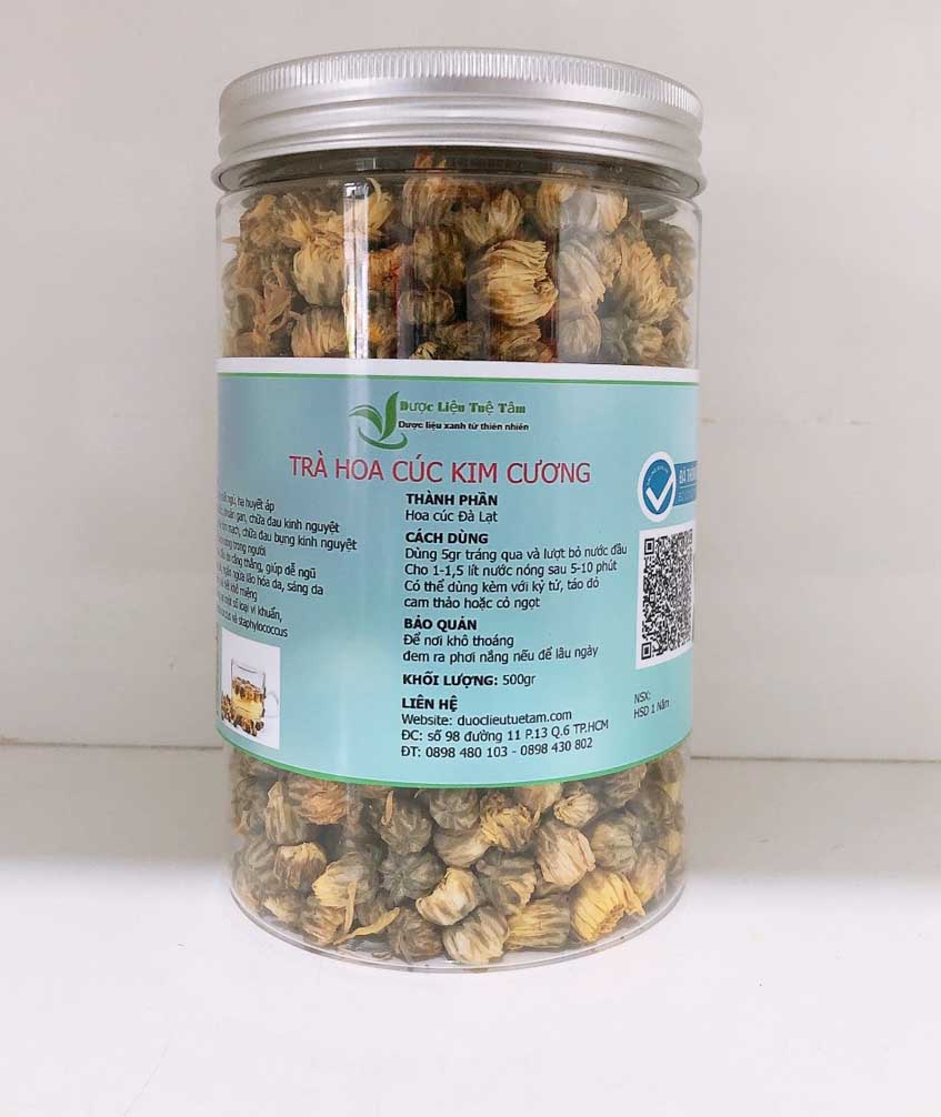 Trà hoa cúc kim cương - Sản phẩm hữu cơ tự nhiên Hủ 500gr