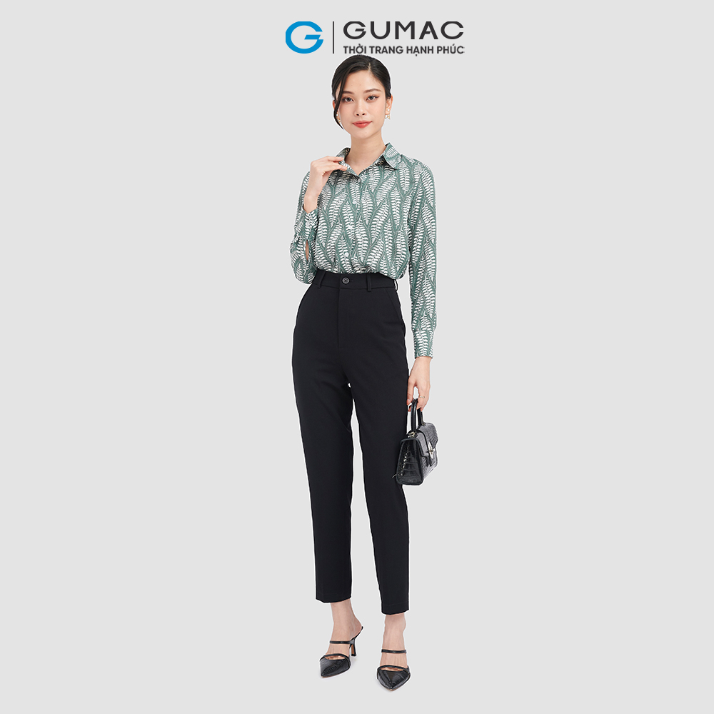 Quần tây nữ GUMAC QC09052 ống đứng túi xéo công sở