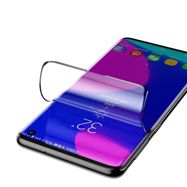 Bộ 2 Miếng dán màn hình Silicon cho Samsung Galaxy S10 mỏng 0.15mm Hiêụ Baseus Soft Screen cảm ứng vân tay mượt chống chói bảo vệ mắt - Hàng nhập khẩu