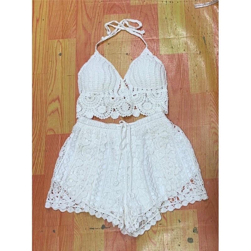 Set bikini ren đi biển 2 món có bán rời
