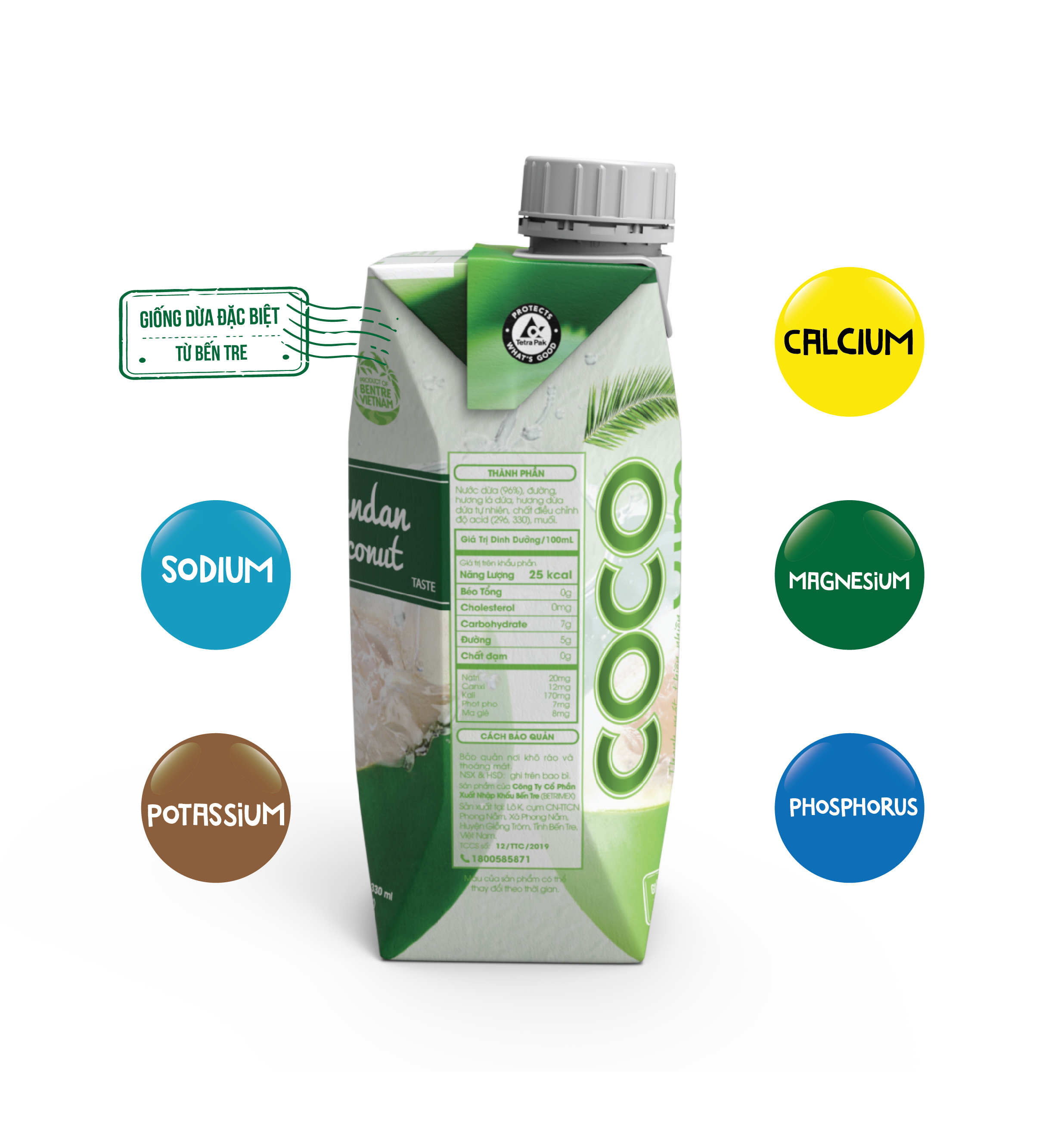 01 Thùng/ 24 Hộp Nước dừa tươi đóng hộp từ 100% dừa dứa non nguyên chất COCOXIM 330ml