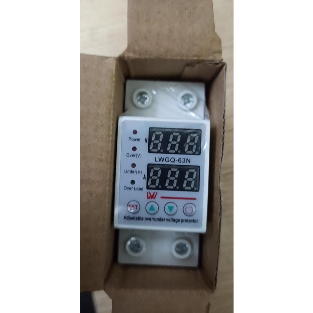 Bảo vệ mất pha - đứt trung tính - cao áp - thấp áp - 2P 63A, relay bảo vệ điện áp