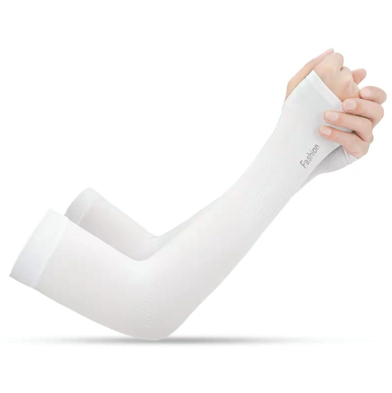 Ice Silk Fabric Bóng rổ bóng chuyền ngoài trời Volley-Balles Cycling Kem chống nắng Anti-UN Arm Sleeves Sport Fitness ARM Người làm ấm Phụ kiện Color: skin