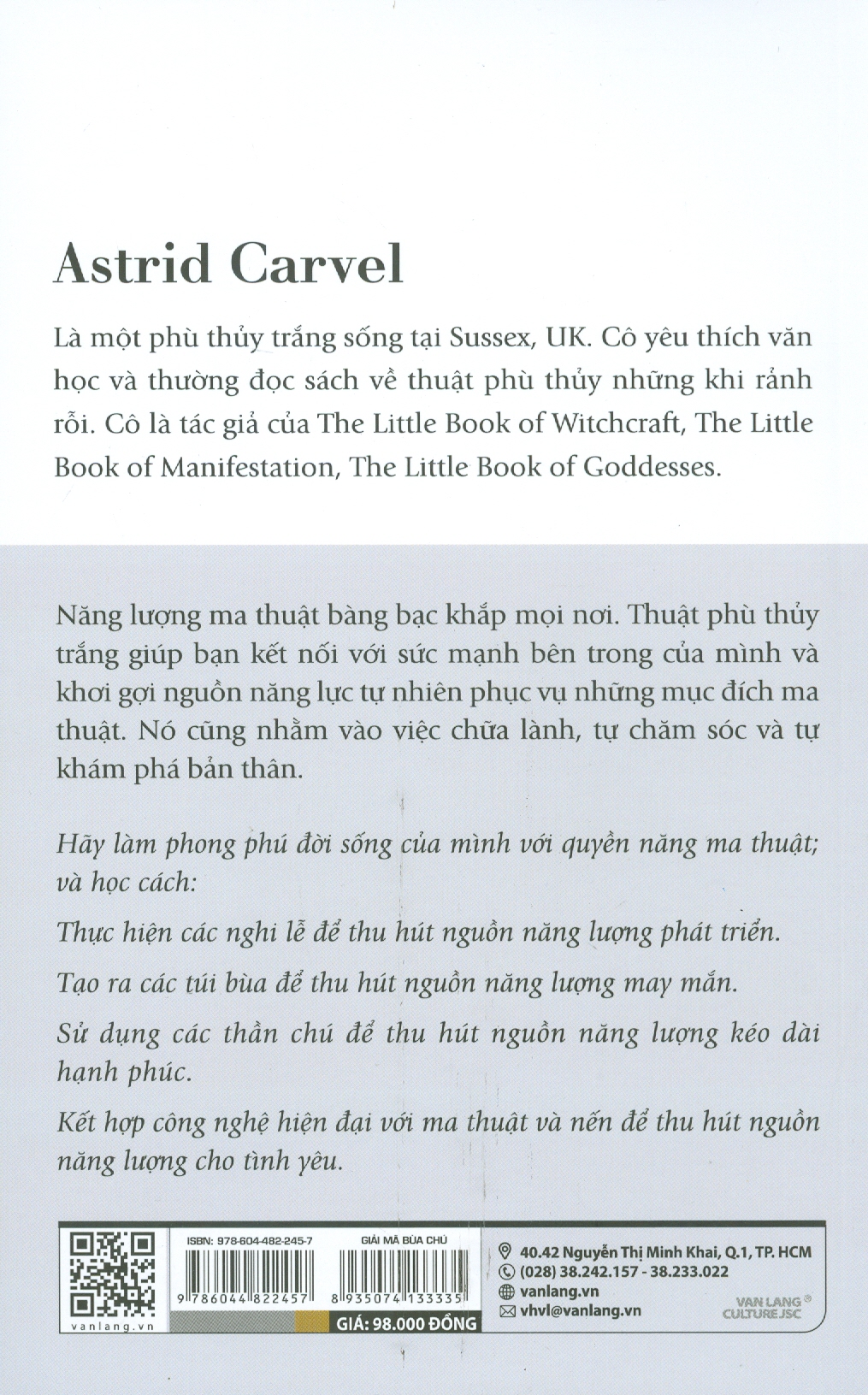 Giải Mã Bùa Chú (Những bí mật về thuật phù thủy, năng lượng, thần chú và nghi thức phép thuật) - Astrid Carvel; Lê Thanh Nguyên dịch