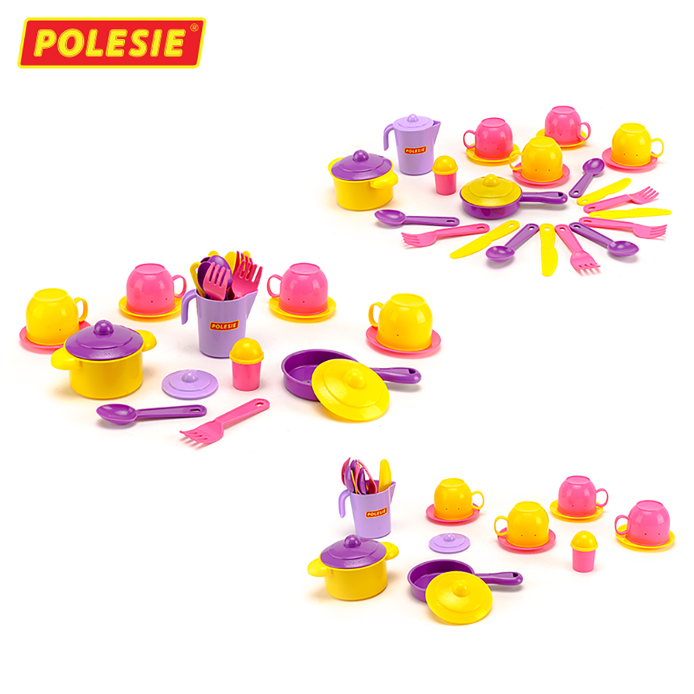 Bộ Đồ Chơi Nấu Ăn Cho 4 Người, Đồ Chơi Giáo Dục, An Toàn, Siêu Bền Cho Bé - Polesie Toys 54920