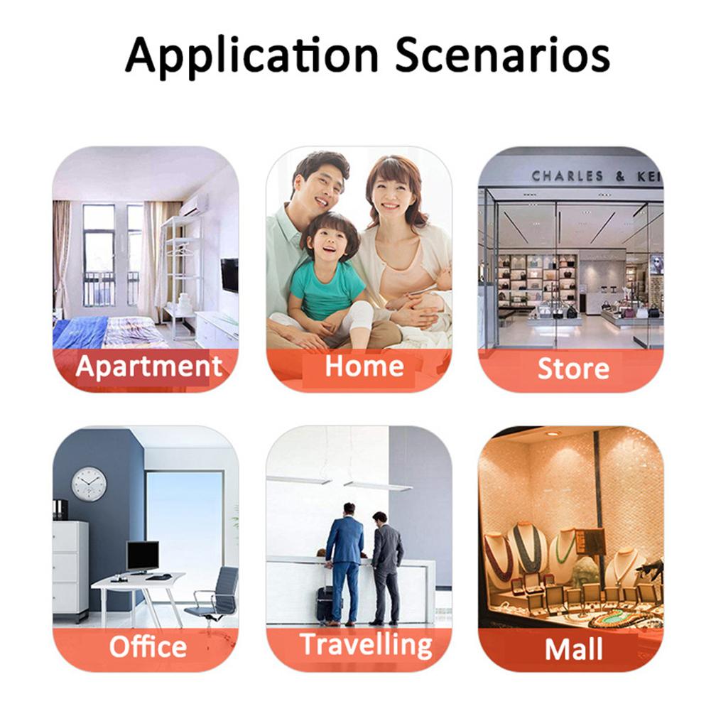 Tuya WiFi Intelligent Door Sensors Intelligent Home Linkage Equipment Intelligent Home Devices Wireless Voice View APP View Functions Burglar Alarm Sensors Compatible With Alexa Google Home