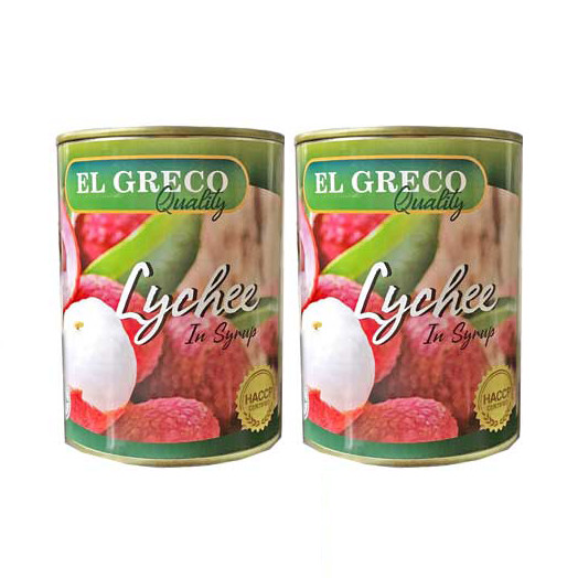 Combo 2 Lon Vải Ngâm Đóng Lon El Greco