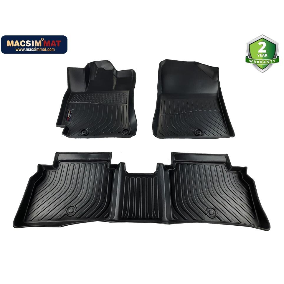CERATO/ K3- Thảm lót sàn xe ô tô KIA CERATO/ K3  chất liệu TPE thương hiệu Macsim màu đen hàng loại 2