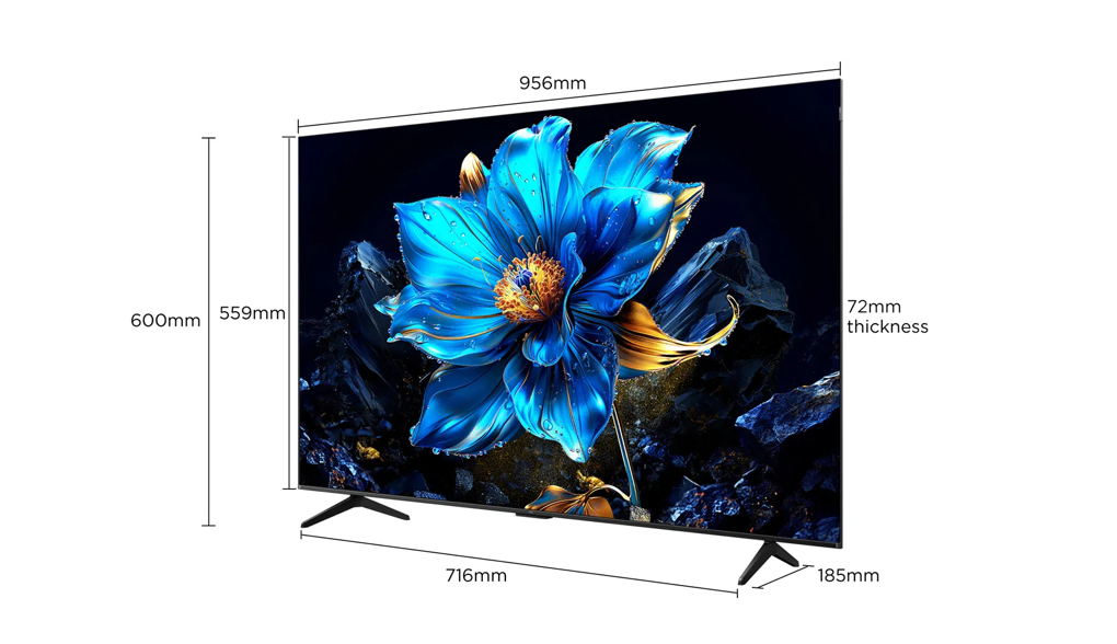 Google Tivi TCL QLED 4K 43 Inch 43P7K - Hàng Chính Hãng