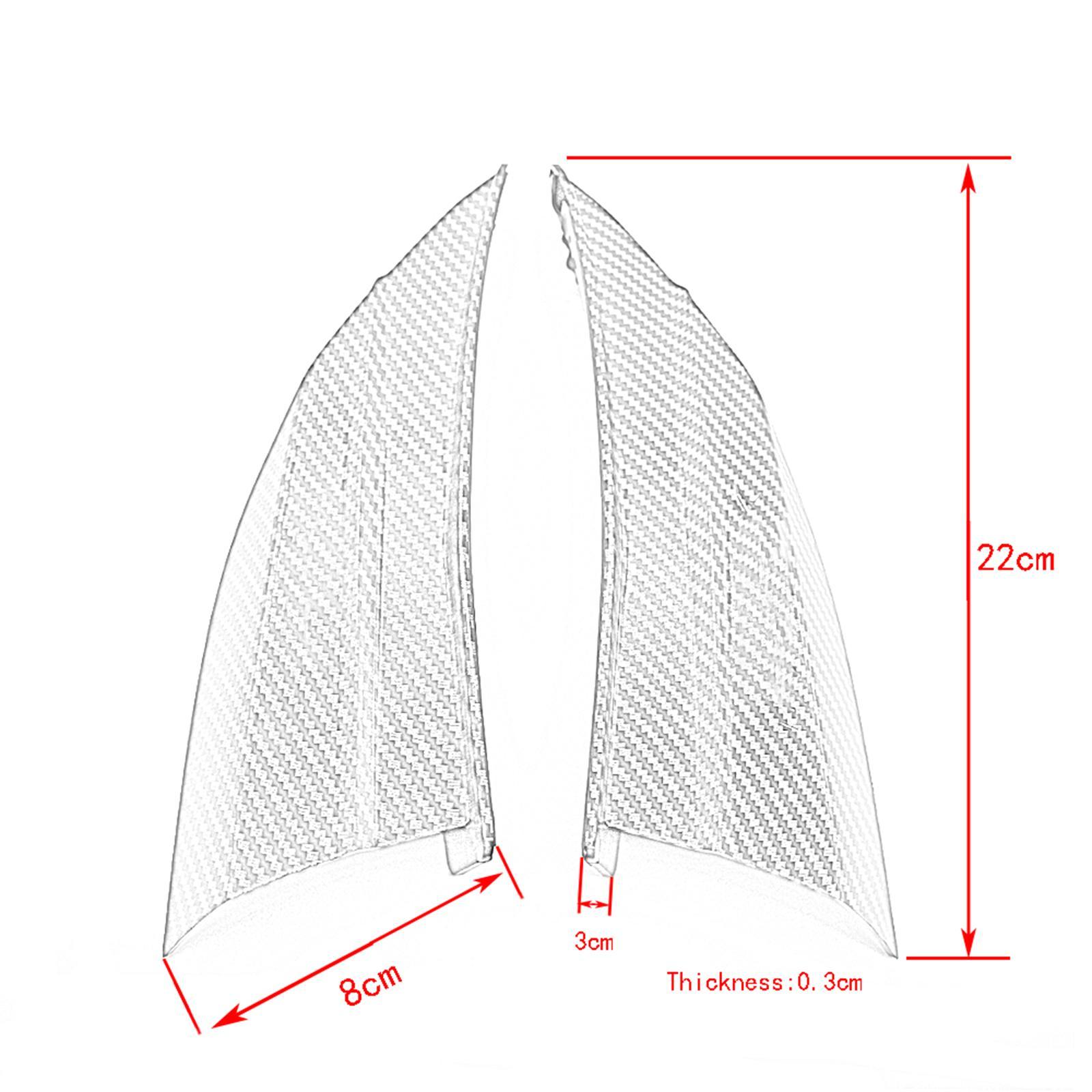 2Pcs Motorcycle Aerodynamic Winglets Fits for  155 2020 2021 Durable black