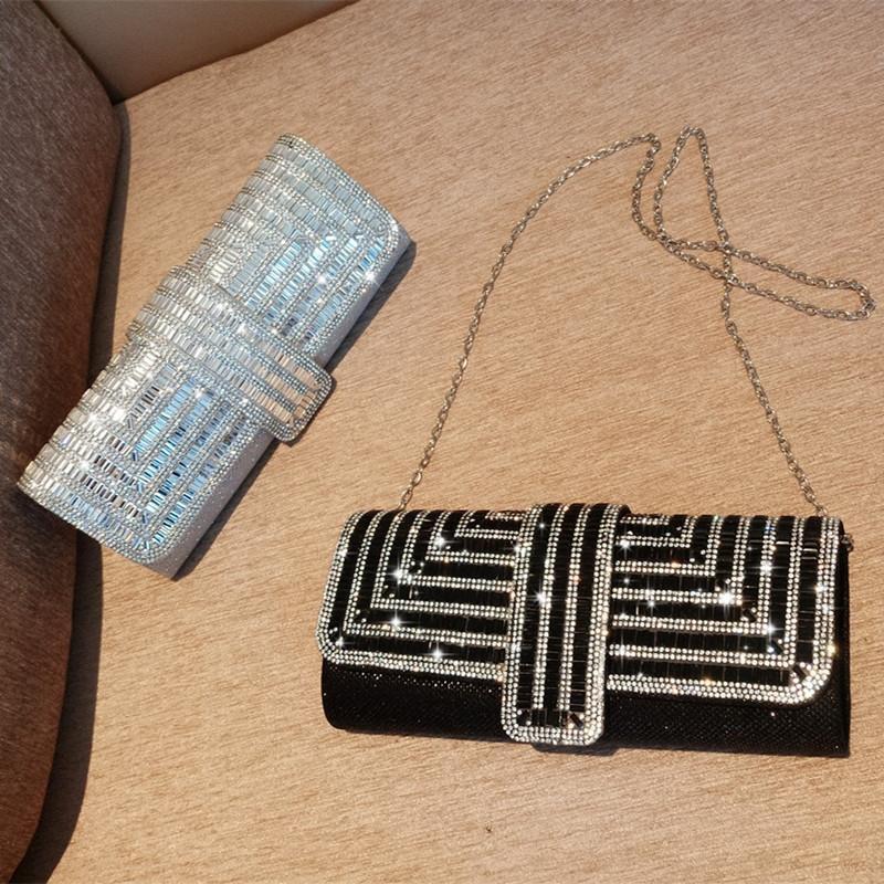 Clutch đi tiệc - Ví cầm tay đính sequin đi tiệc cao cấp có nắp gập