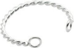Nhẫn Bạc Ý 925 vòng tròn xoắn kích thước tùy chỉnh