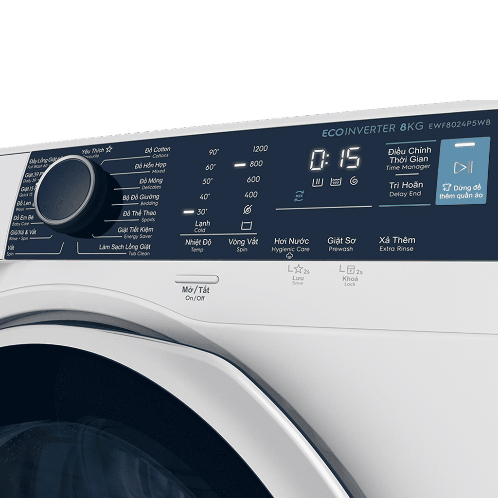 Máy giặt Electrolux Inverter 8 kg EWF8024P5WB - chỉ giao Hà Nội