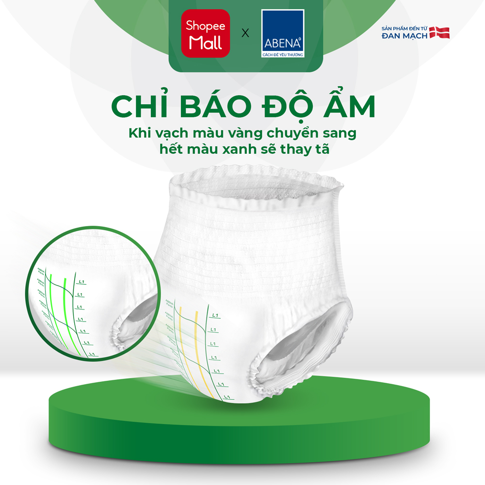 Tã quần người lớn Abena Pants Premium L1 thấm hút 1.400ml - Nhập khẩu Đan Mạch