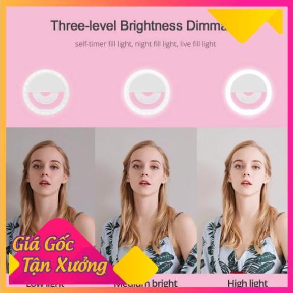 Đèn Led Selfie Chụp Hình Kẹp Điện Thoại Dùng Pin Sạc FREESHIP  TP'S