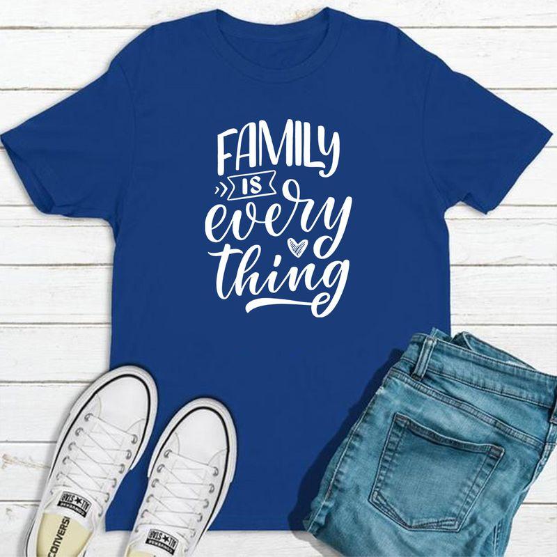 Áo phông unisex chữ "Family is everything" size XS-3XL 100% chất cotton