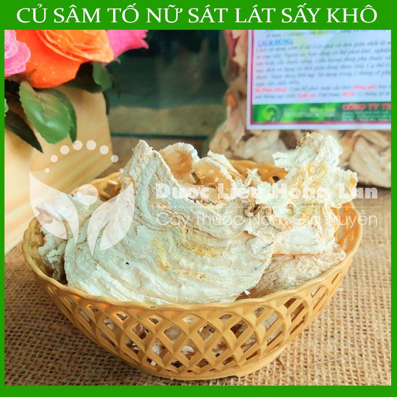 500G Củ Sâm tố nữ thái lát sấy khô tăng vòng 1, củ sâm tố nữ khô nguyên chất sản sinh collagen, tăng cường nội tiết tố