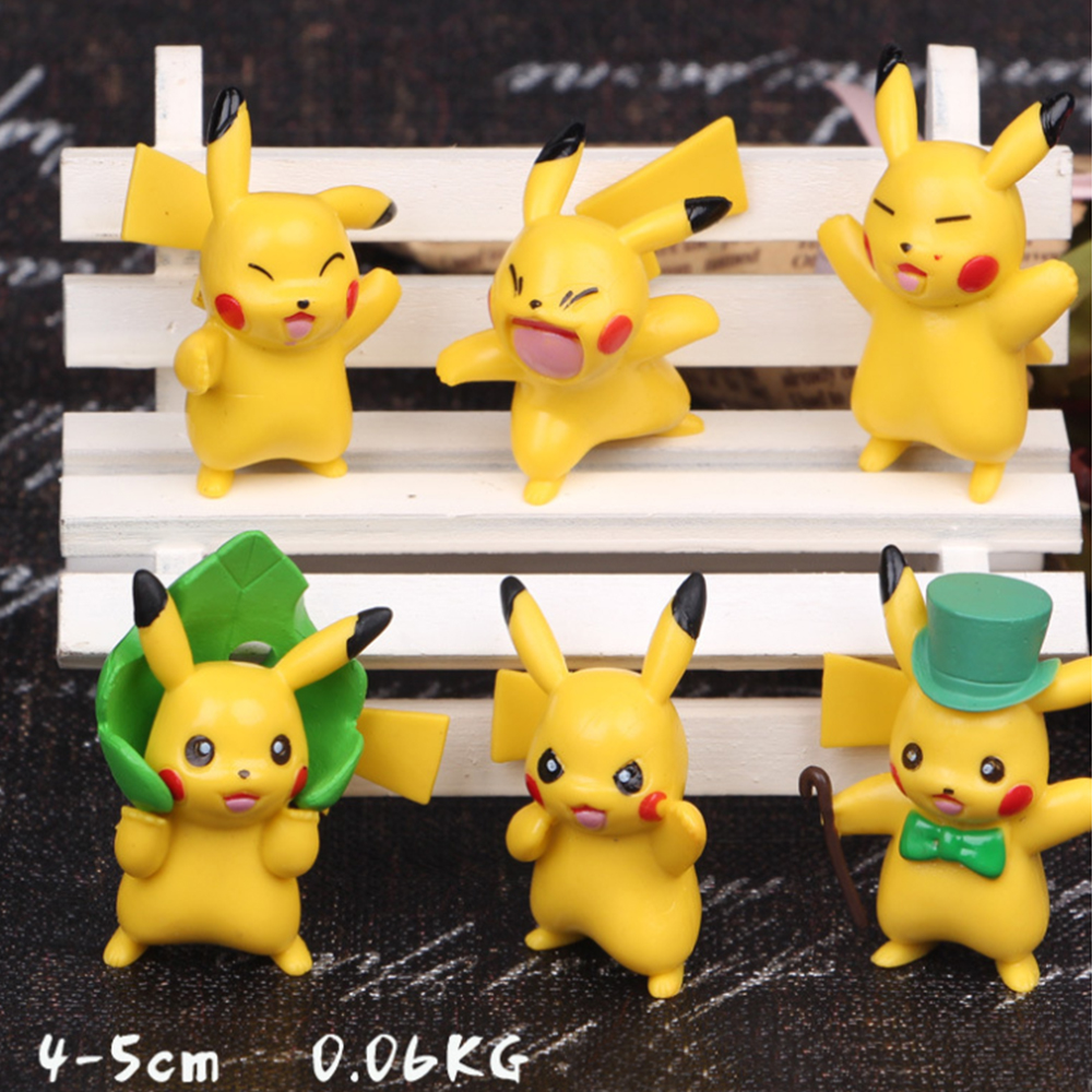 Bộ sưu tập 06 mô hình Pikachu đồ chơi Pokemon (Mẫu 01)