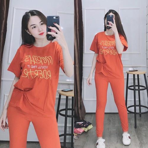 Đồ bộ thun cotton mặc nhà co giản mềm mịn thấm hút mồ hôi