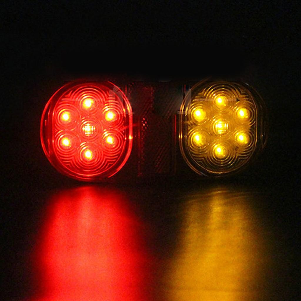 Set 2 Đèn Led 14 Bóng Dc 10-30v 12v Gắn Đuôi Xe Ô Tô