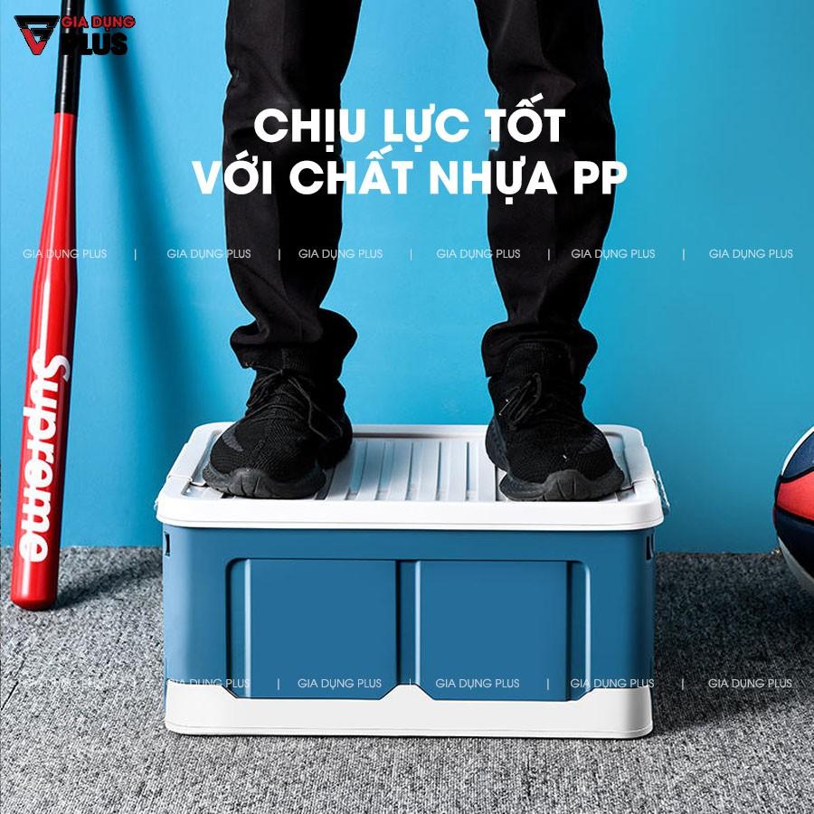 Hộp Nhựa Đựng Đồ Đa Năng Gấp Gọn Nhựa PP - Đựng Sách Vở, Xếp Quần Áo, Chăn Mền Gọn Gàng (Bản Nâng Cấp Nhiều Màu