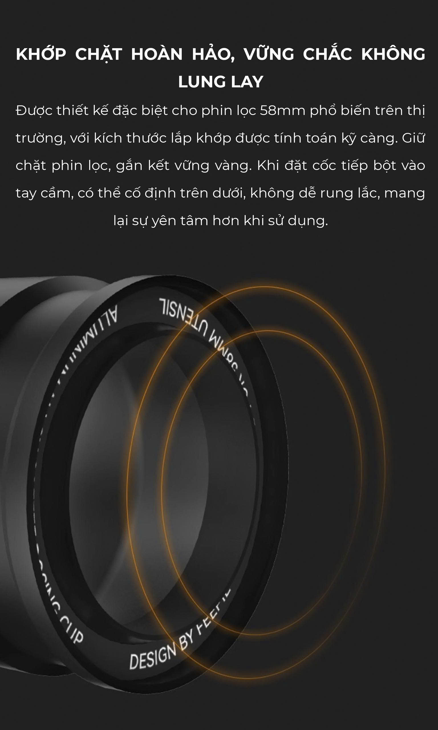 Combo dụng cụ pha espresso Diagonal line Series Feepie