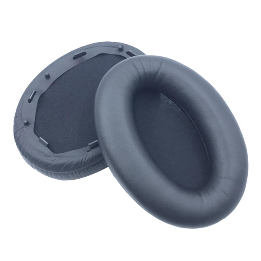 2Pcs Black Earpads Cushions Cover Replacement For  WH-1000XM3 Headphone