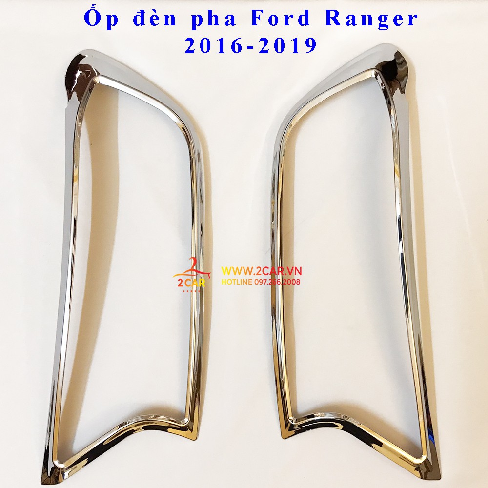 Ốp viền đèn pha, hậu xe Ford Ranger 2015 - 2021 mạ crom cao cấp