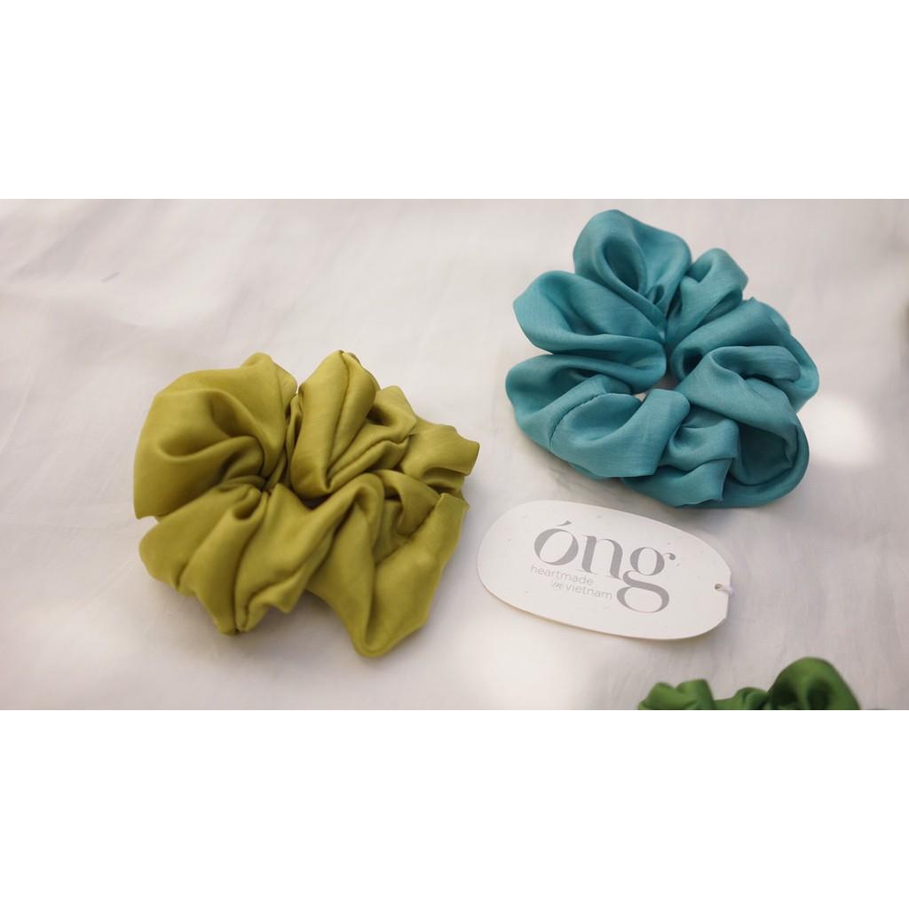 Combo 5 Dây Buộc Tóc Scrunchies Lụa Nhiều Màu, Không Gây Rụng Tóc, Mềm Mại Và Nhẹ