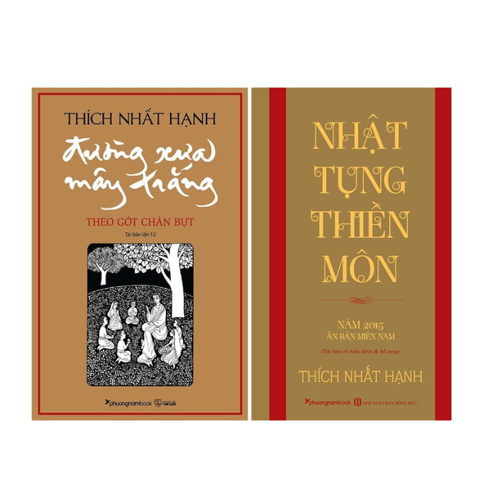 Nhật Tụng Thiền Môn + Đường Xưa Mây Trắng (2 Quyển, Bìa cứng) - Thiền sư Thích Nhất Hạnh