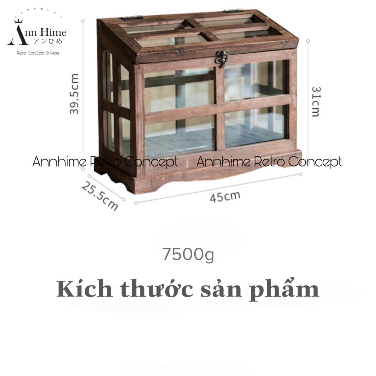 Giá Để Cây Cảnh, Kệ Để Cây Cảnh Trong Nhà 4 Mặt Kính Decor Retro Châu Âu SP32