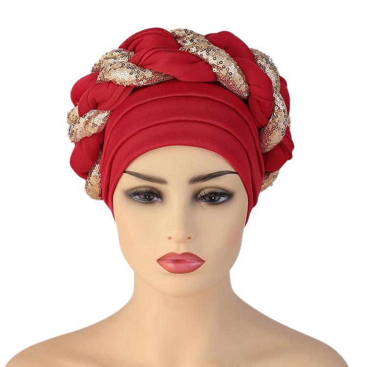 Turbans Cho Nữ Mềm Mại Trước Buộc Thắt Nơ Thời Trang Xếp Li Băng Đô Cài Tóc Turban Gọng Mũ Beanie Headwrap Ngủ Mũ